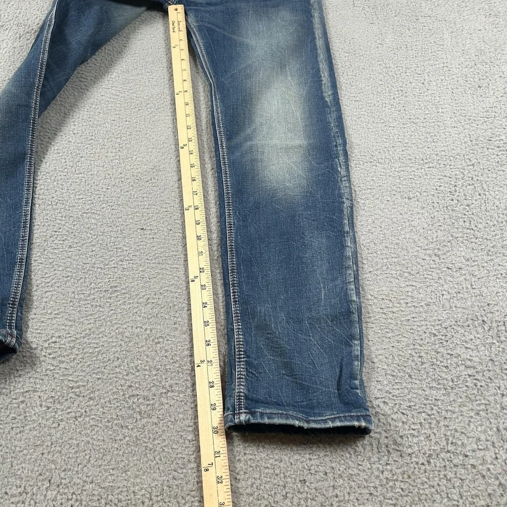 Jetlag Jeans Mens 32 Blue‎ Medium Wash Skinny Stretch Distressed Denim Jeans